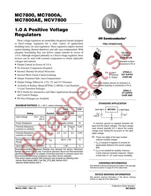 MC7805BD2TR4 datasheet  